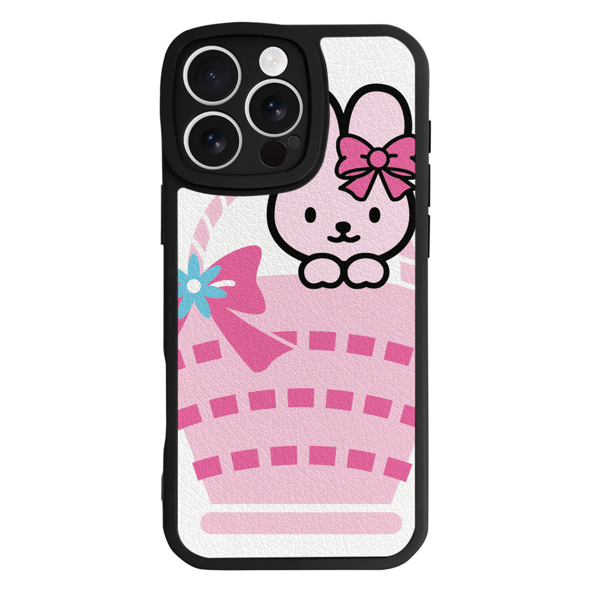 （画像用） Hello Kitty ハローキティ 【iPhone 16シリーズ対応】シリコンスマホケース（レザー調） 材質：シリコン